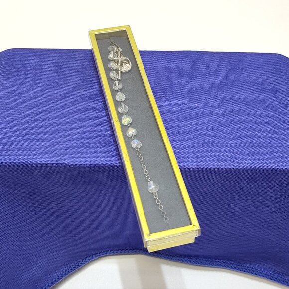 Our Lady Of Fatima Rosary Bracelet Heart Beads & Cross Charm W/ Case New Unused - Picture 4 of 7